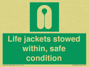 Life jackets stowed within